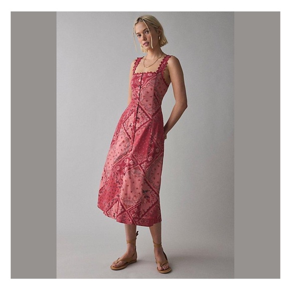 Kimchi Blue Martina
Midi Dress XS Patchwork Handkerchief Cottagecore Feminine - Picture 1 of 10